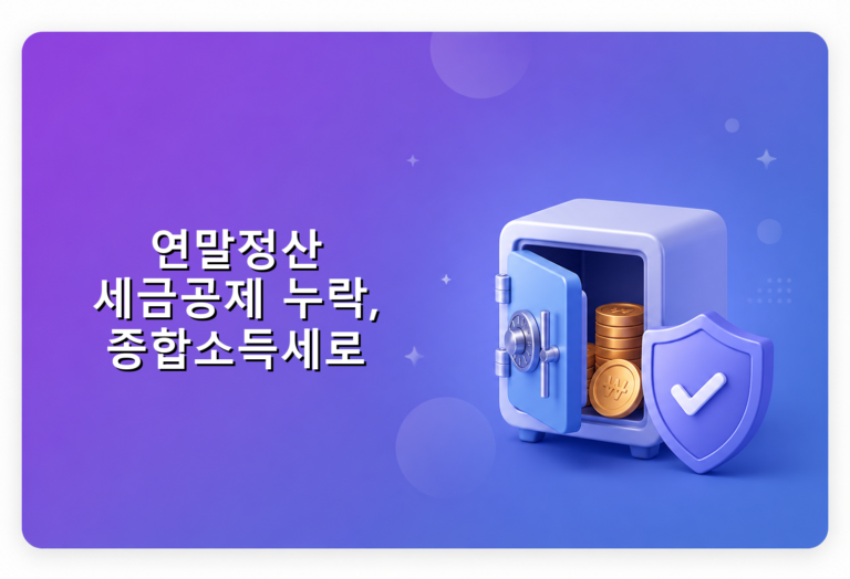 연말정산 세금공제 누락, 종합소득세로 해결