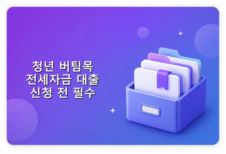 청년 버팀목 전세자금 대출 신청 전 필수 확인 사항