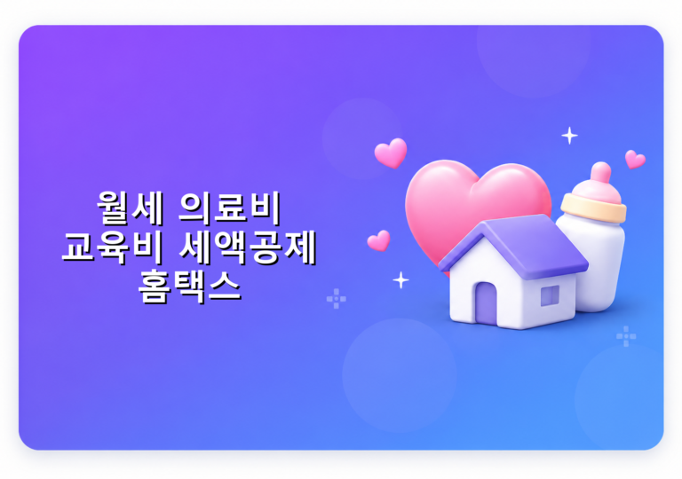 월세 의료비 교육비 세액공제 홈택스 확인 방법